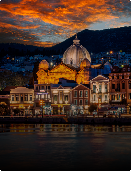 Mytilene castle and waterfront, Lesvos capital